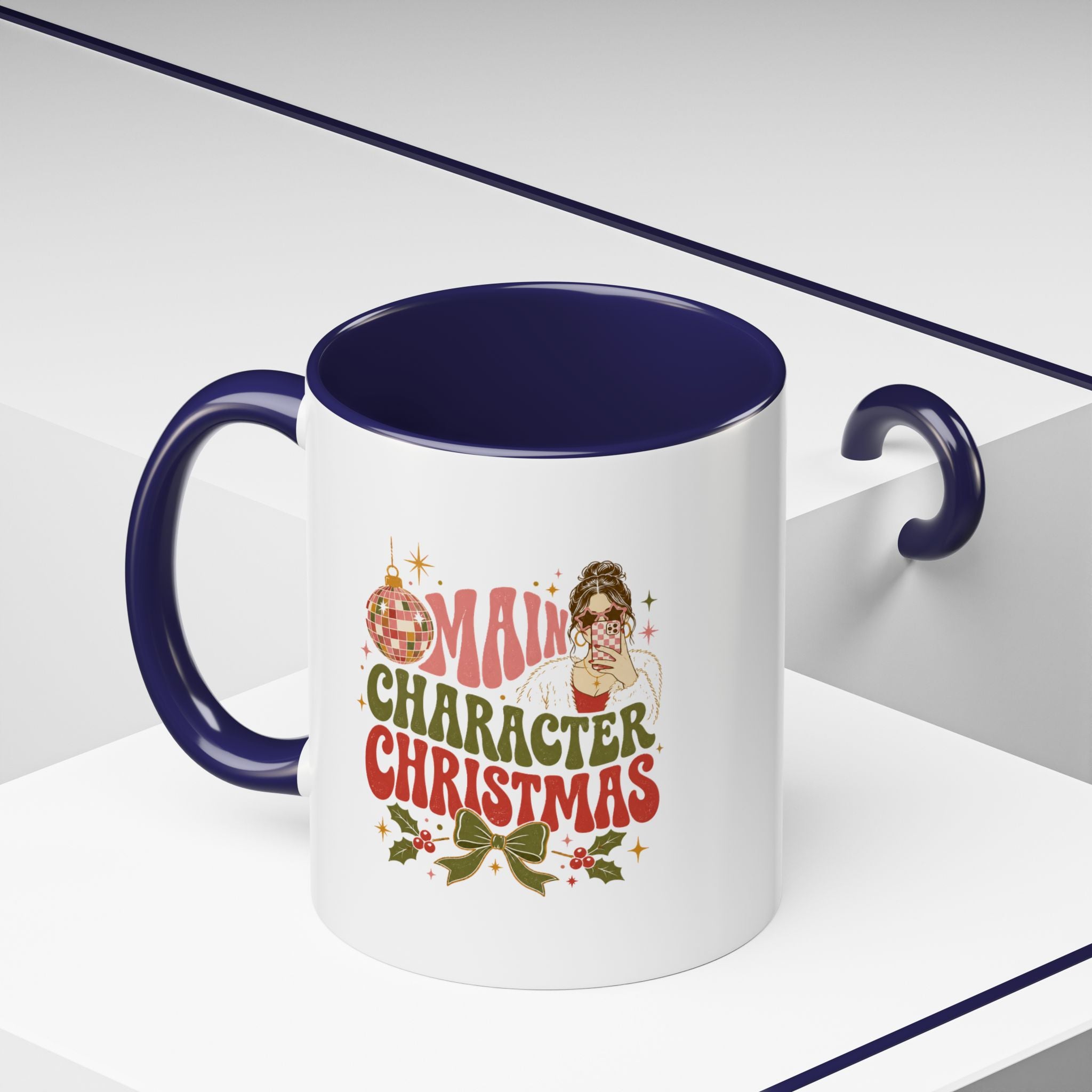 Modern Day Christmas Main Character Christmas Mug — Funny Holiday Coffee Cup