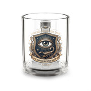 Scorpion Glass Mug 10oz Glass Mug — All-Seeing Eye Scorpio Crest "I already know the truth"
