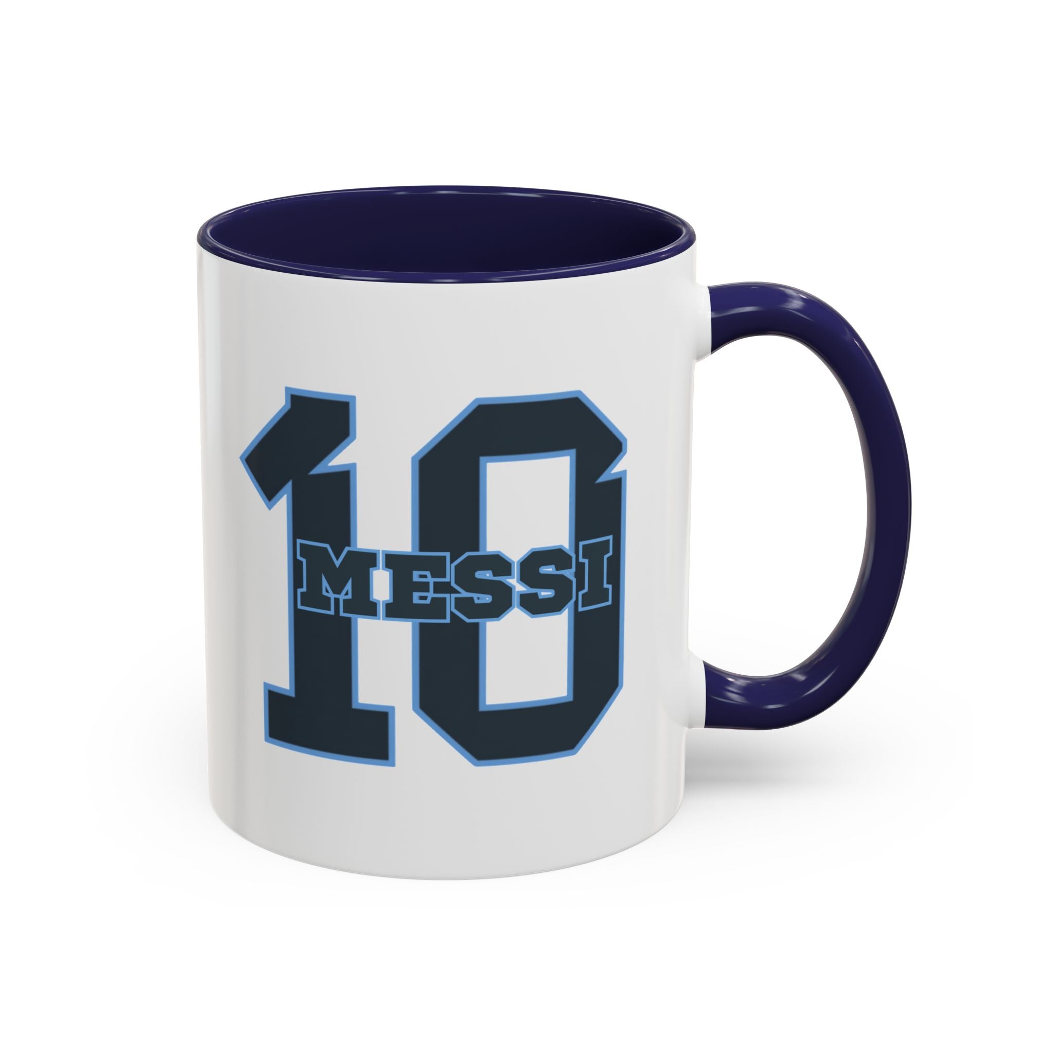 10 'Messi' Accent Coffee Mug — Soccer Jersey Number Coffee Cup