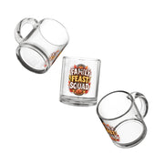 Family Feast Squad Glass Mug – 10oz Thanksgiving Coffee Cup