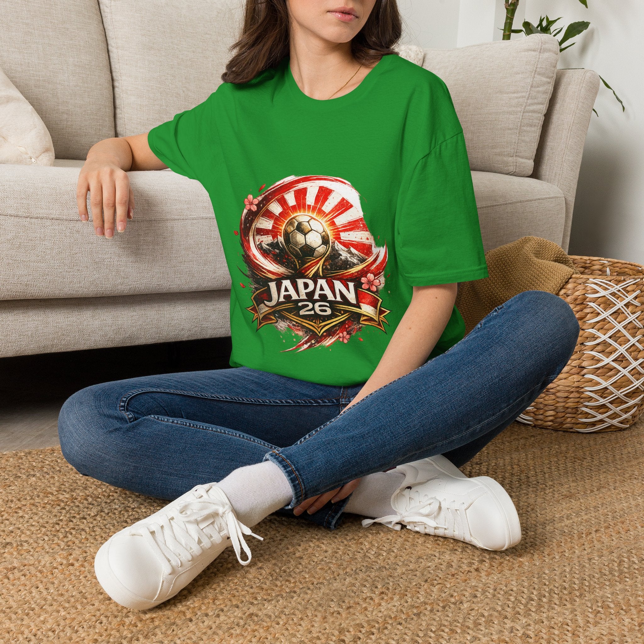 Japan Soccer T‑Shirt — Rising Sun Football Graphic