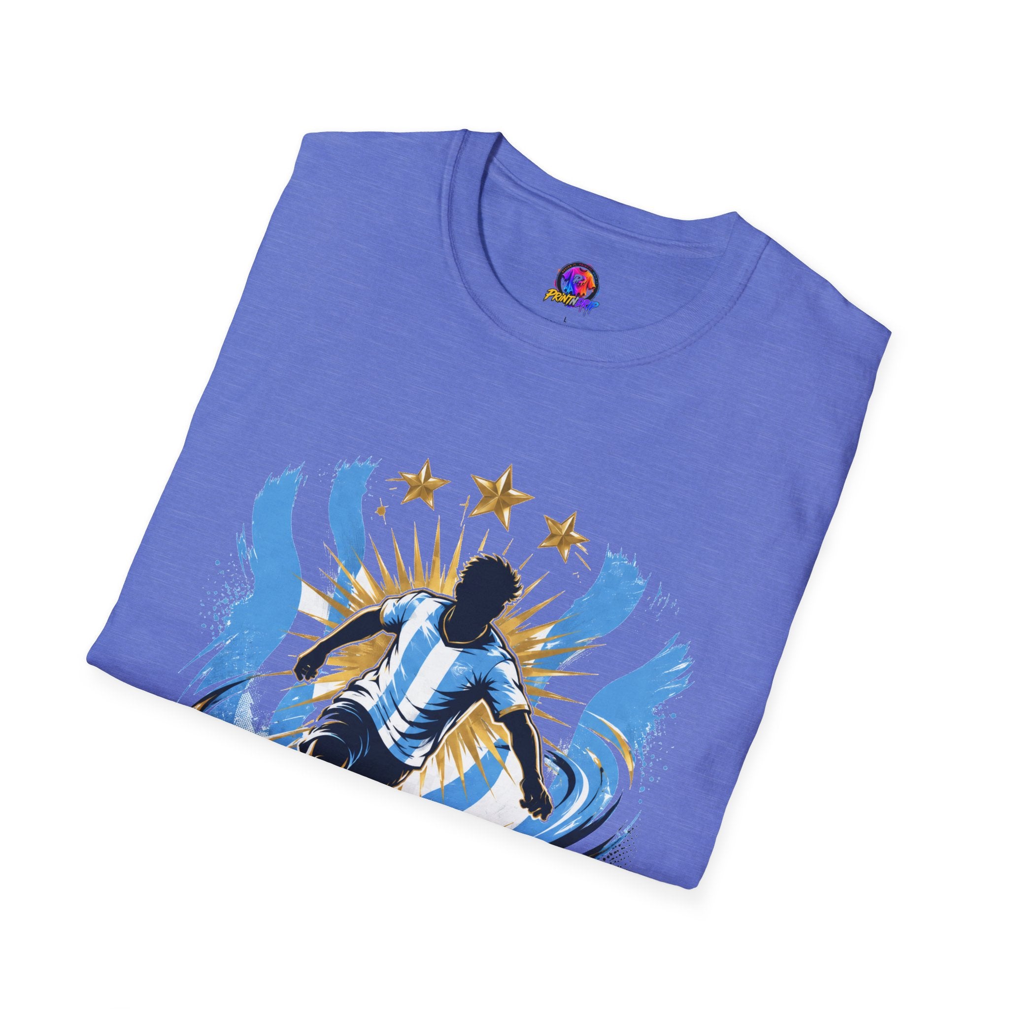 Argentina Sky Blue Magic Soccer T-Shirt — Argentinian Football Player Graphic Tee