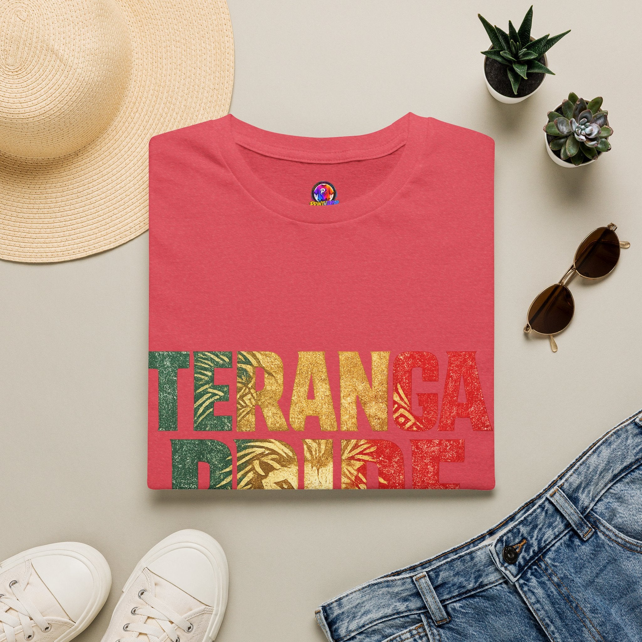Senegal Teranga Pride T-Shirt — Senegal Flag Colors & Lion Graphic