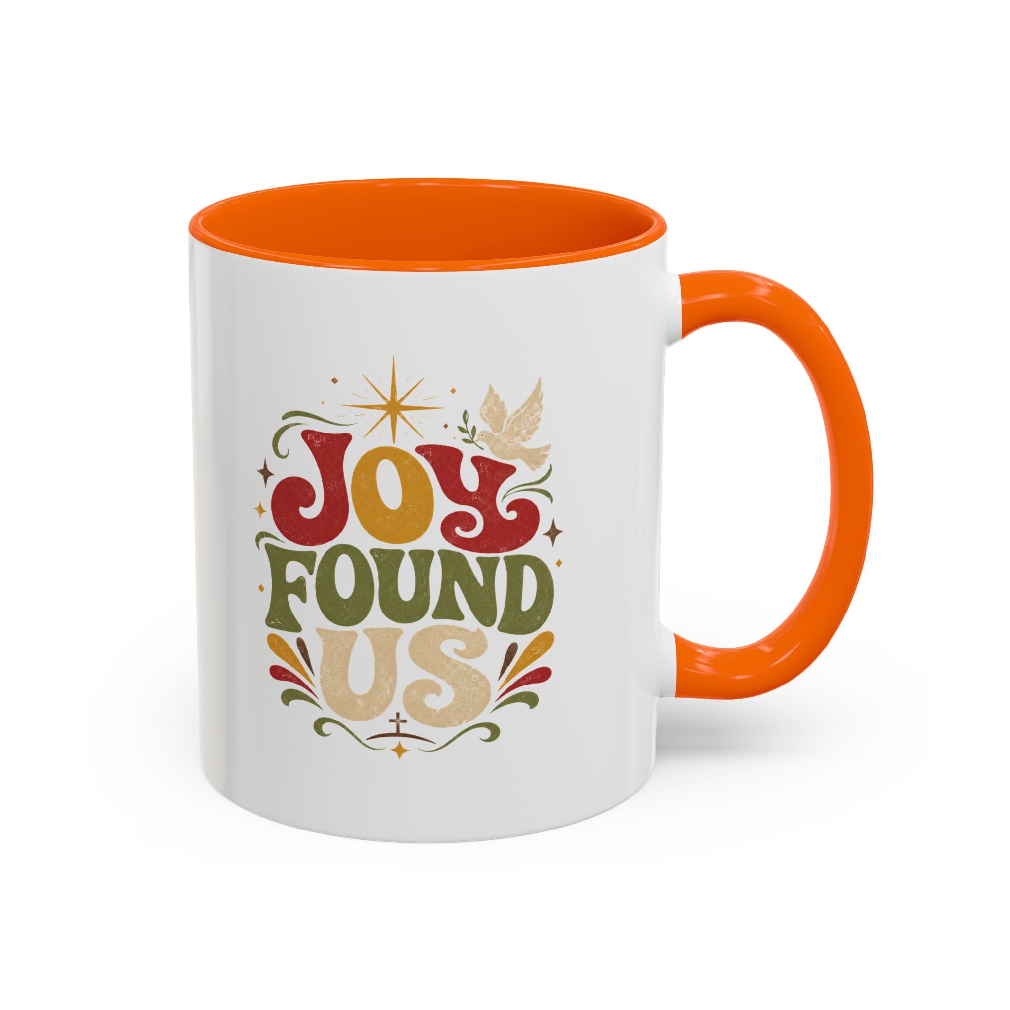 Christmas Joy Found Us Mug — Retro Holiday Coffee Cup