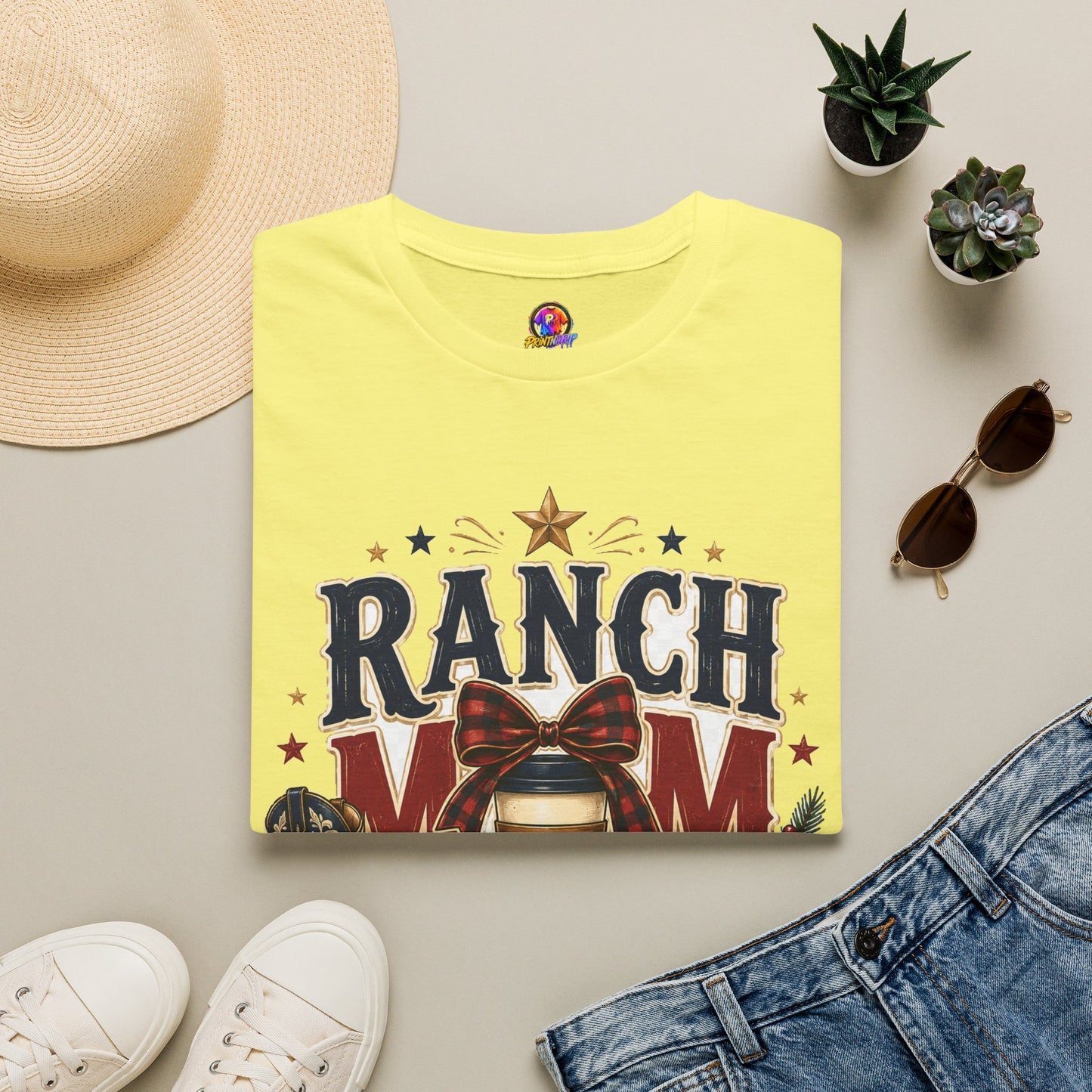 Ranch Mom Holiday Hustle T-Shirt — Festive Western Mom Tee