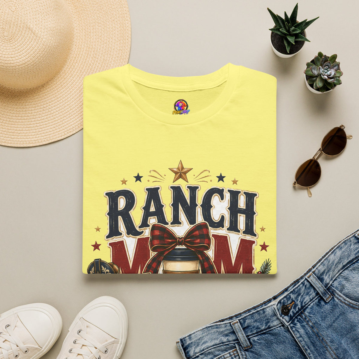 Ranch Mom Holiday Hustle T-Shirt — Festive Western Mom Tee