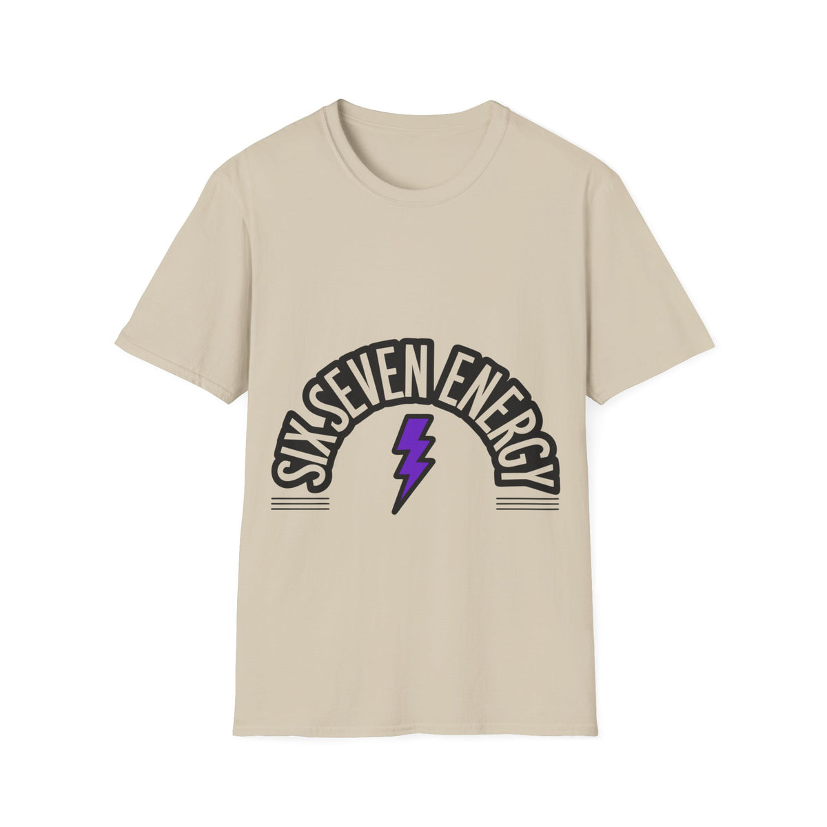 Six Seven Energy Retro Lightning Tee - Bold Slogan Punk Rock Graphic T-Shirt - Trending Now - September 2026