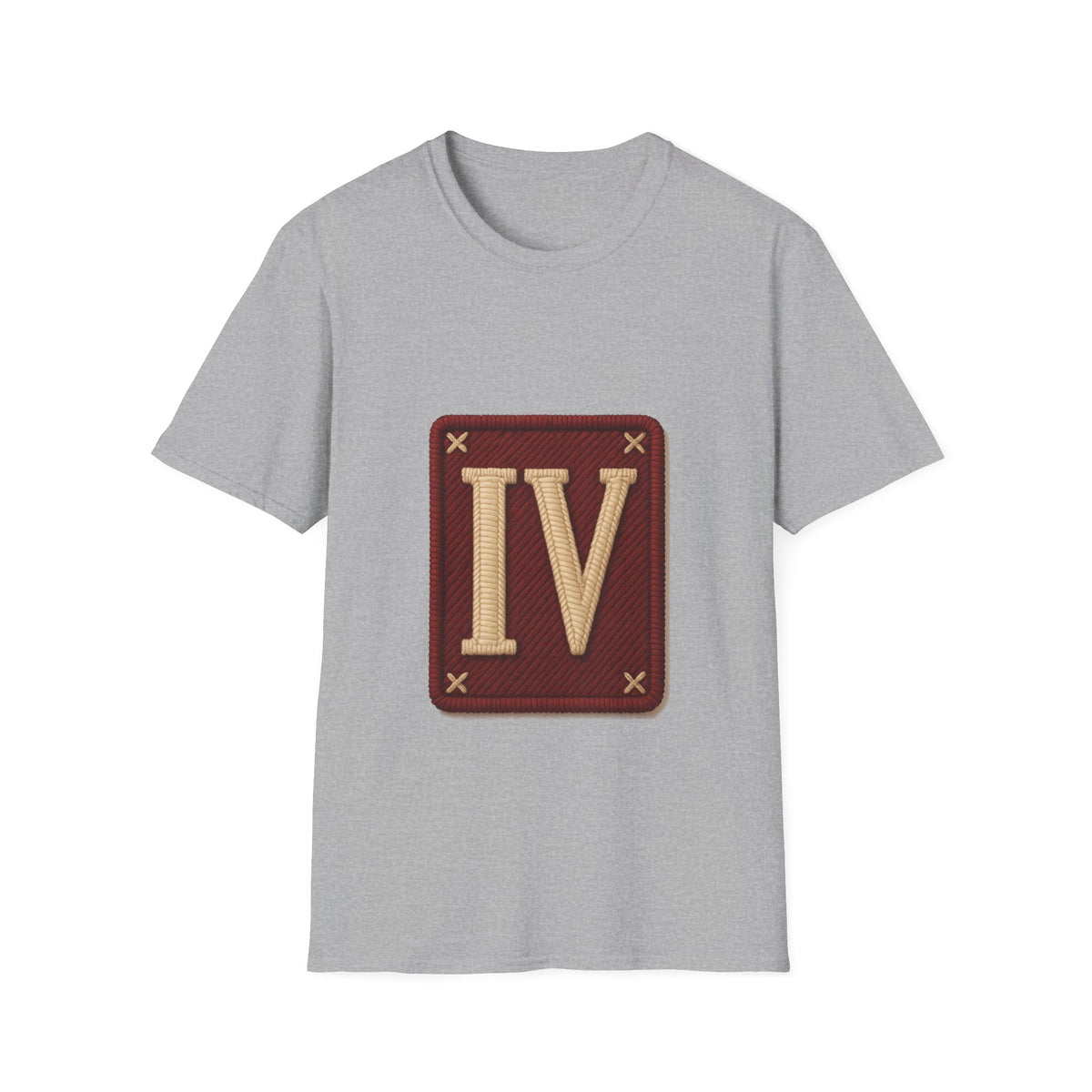 Roman Numeral IV Vintage Patch T-Shirt — Minimal Retro 4 Shirt - Trending Now - August 2026
