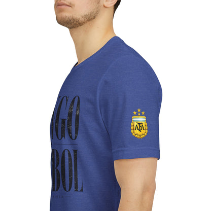 Argentina - Tango y Fútbol Graphic Tee - Bold Serif Soccer & Dance Shirt