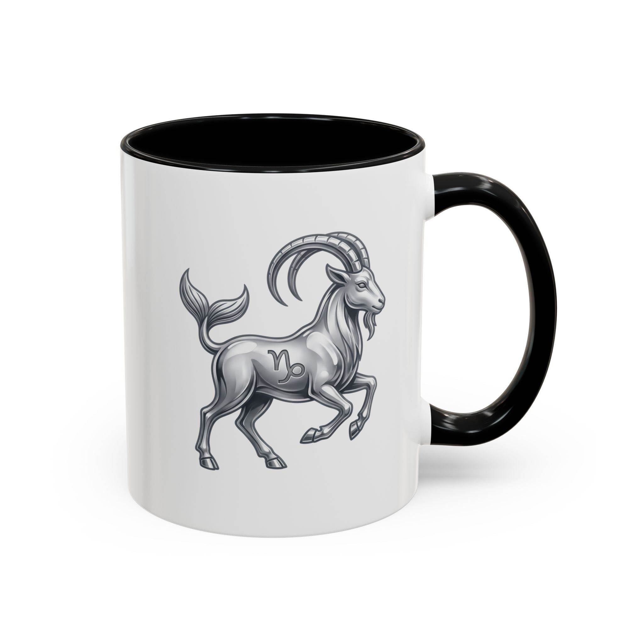 Capricorn Zodiac Accent Coffee Mug — Capricorn Goat Horoscope Gift