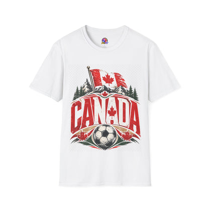 Canada Soccer T‑Shirt — Canadian Flag & Maple Leaf Crest
