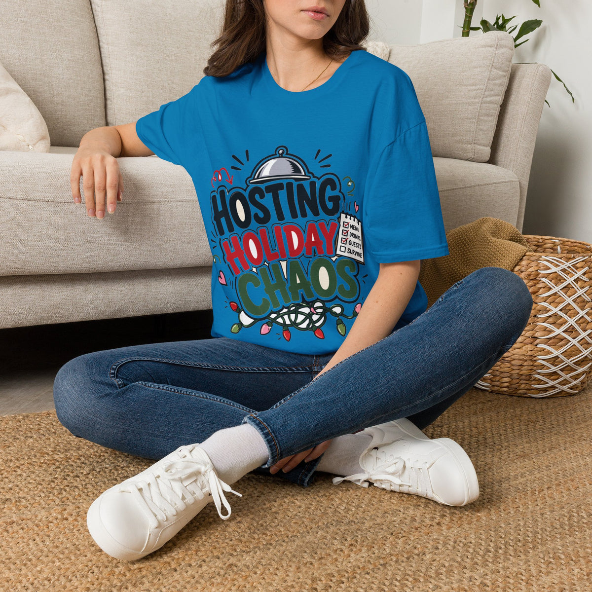 Hosting Holiday Chaos T-Shirt — Funny Christmas Party Host Tee