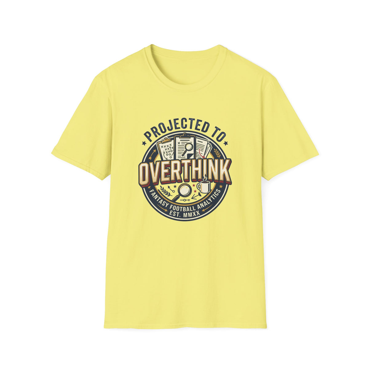 Overthink Club Graphic T-Shirt — 'Proudly Overthink' Vintage Badge Tee - Trending Now - August 2026