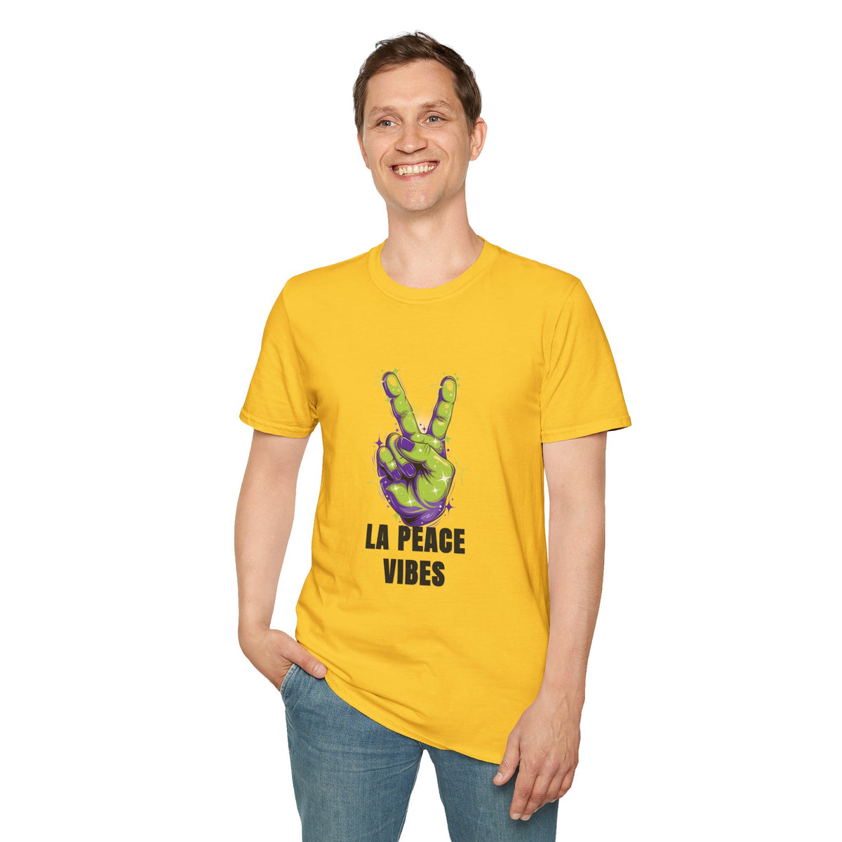Peace Vibes T-Shirt — Green Alien Peace Sign Tee (La Peace Vibes) - Trending Now - August 2026