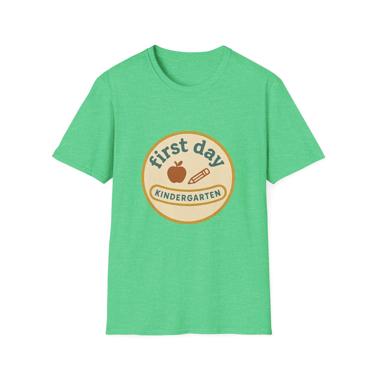 First Day Kindergarten Badge T-Shirt — Cute Back-to-School Tee for Teachers & Parents - Trending Now - August 2026