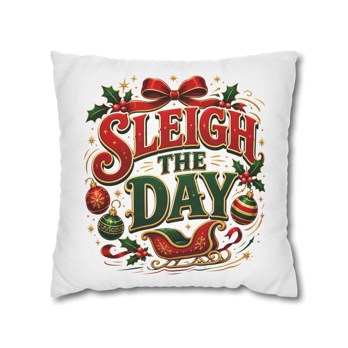 Christmas Sleigh the Day Christmas Pillowcase