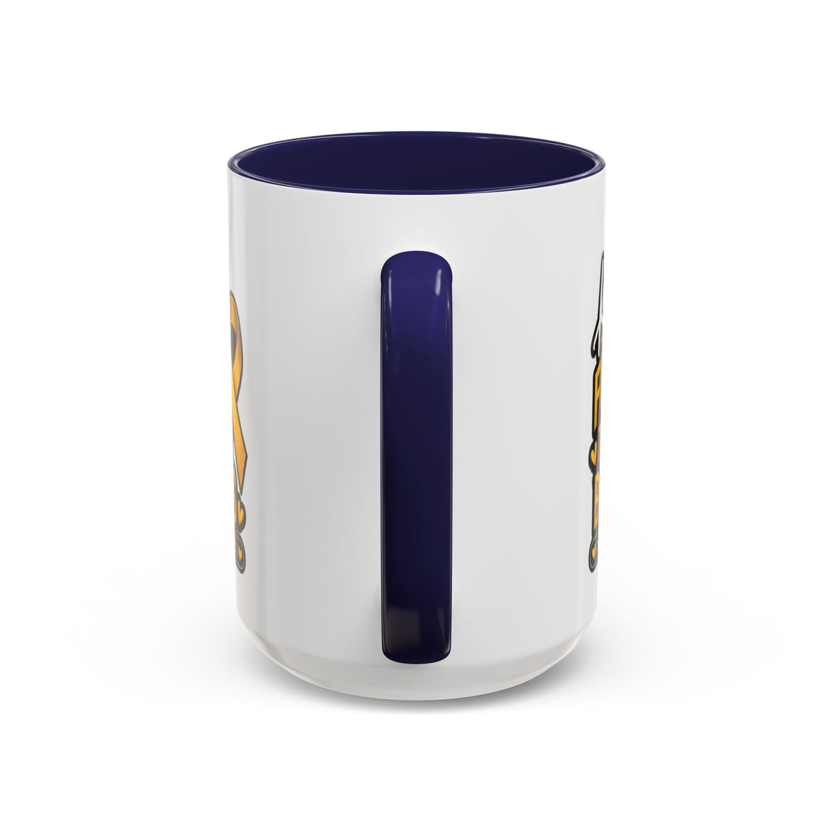 Childhood Cancer Awareness Accent Coffee Mug - "Kids Fight the Toughest Battles" (11/15oz)