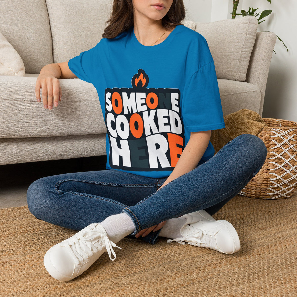 T-Shirt — "Someone Cooked Here" Funny Cooking Graphic Tee - Trending Now - August 2026