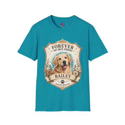 Dog Memorial T-Shirt — "Forever My Best Friend" Personalized Golden Retriever Tribute