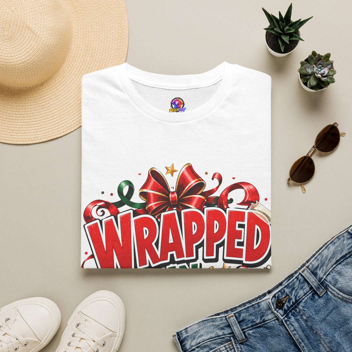 T-Shirt — "Wrapped in Chaos" Holiday Graphic Tee