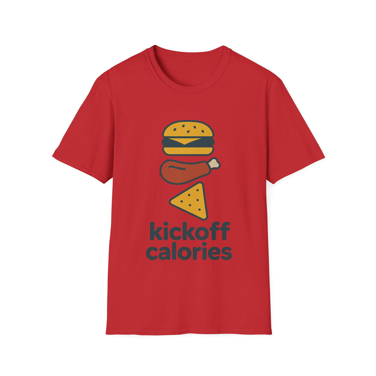 Funny 'Kick Off Calories' T-Shirt — Burger, Drumstick & Pizza Fitness Humor Tee - Trending Now - August 2026