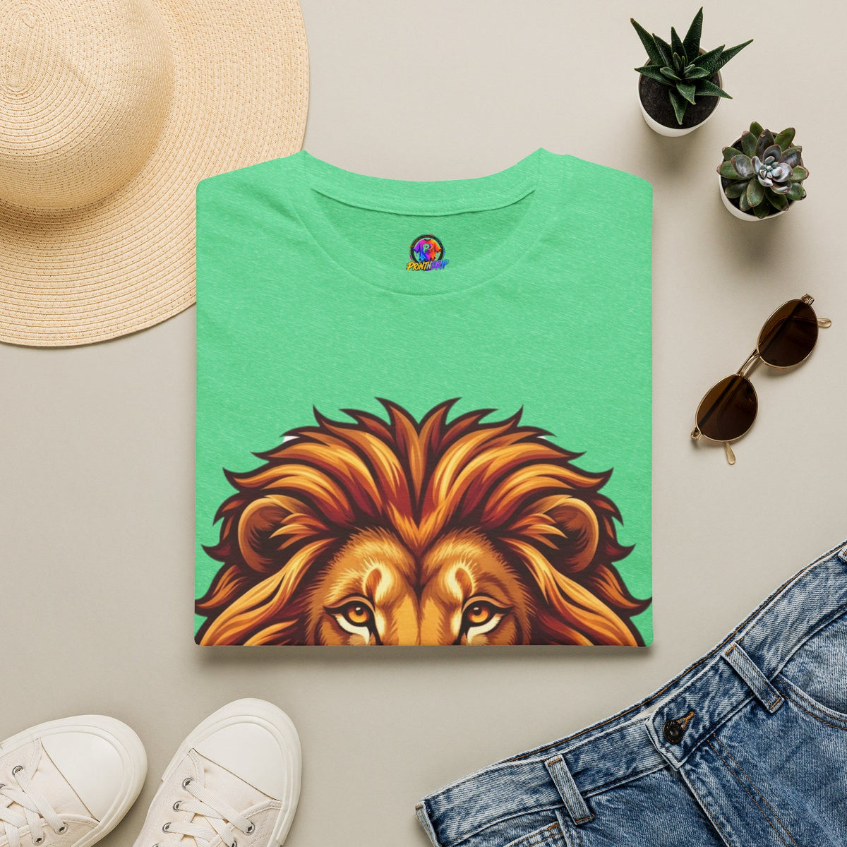 Leo Zodiac Lion Face T-Shirt — Majestic Lion Head Graphic Tee