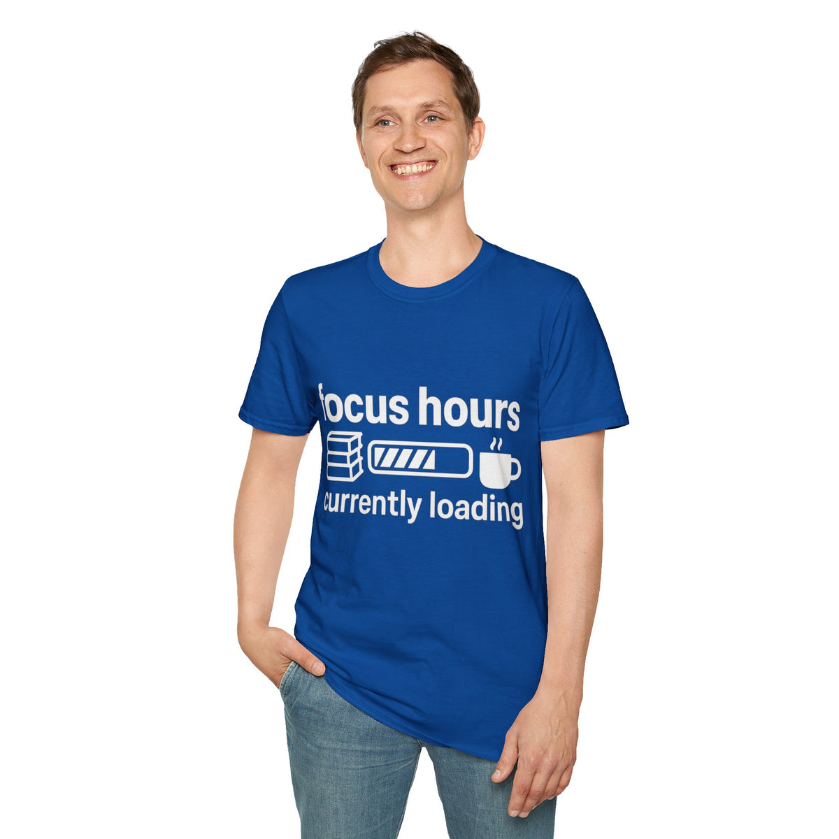 Focus Hours T-Shirt — "Focus Hours Currently Loading" Graphic Tee for Productivity & Remote Work - Trending Now - August 2026 Trends - Everyday T-Shirt