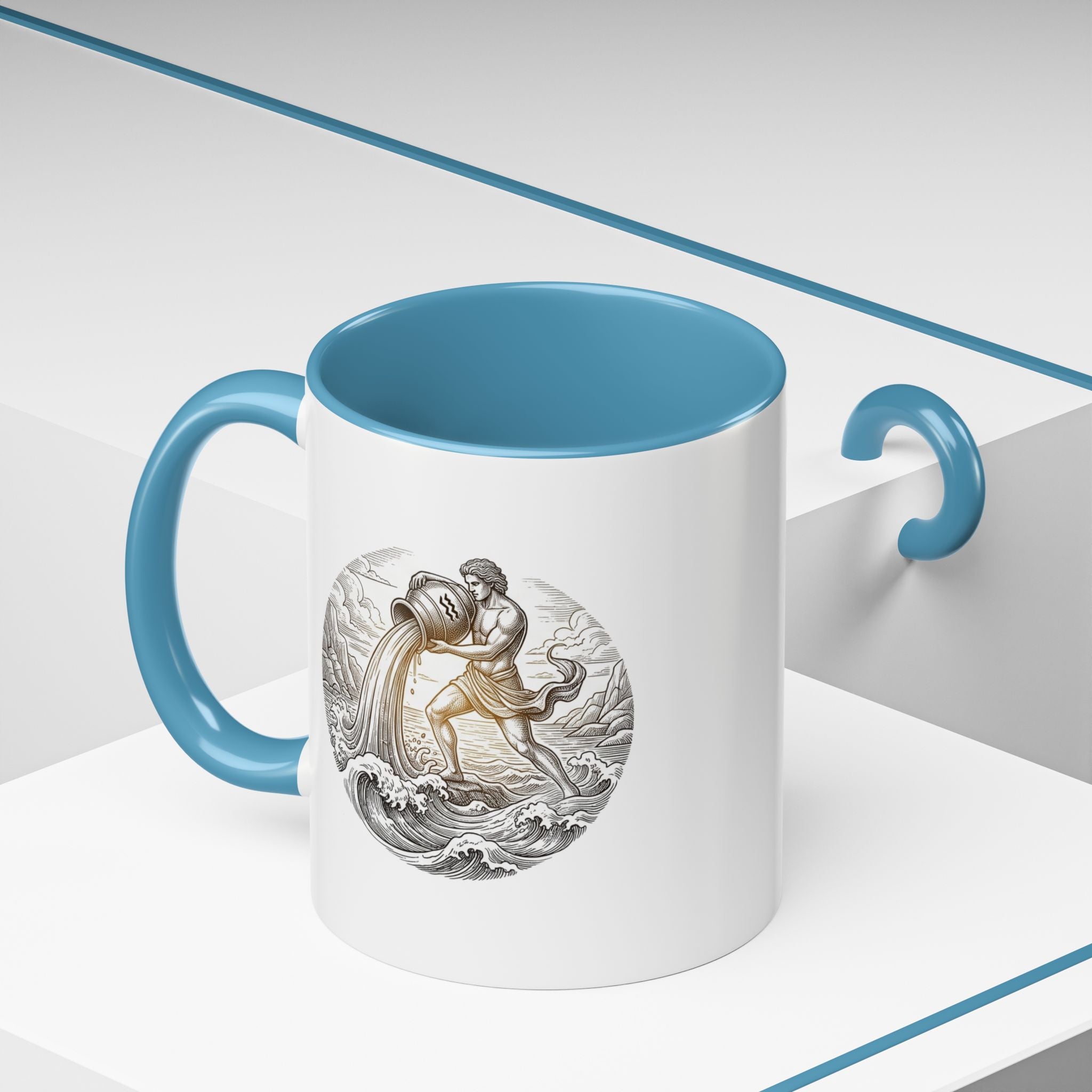 Aquarius Zodiac Coffee Mug — Astrology Sign Accent Mug