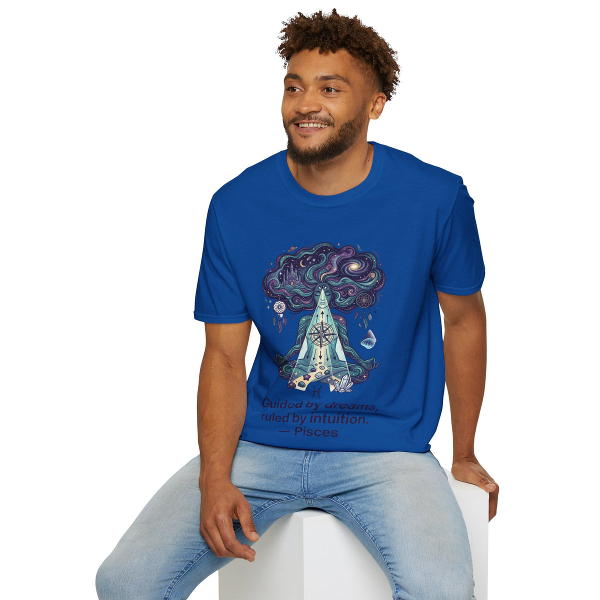 Pisces Zodiac Meditative Pisces T‑Shirt — 'Guided by dreams, ruled by intuition' Zodiac Tee