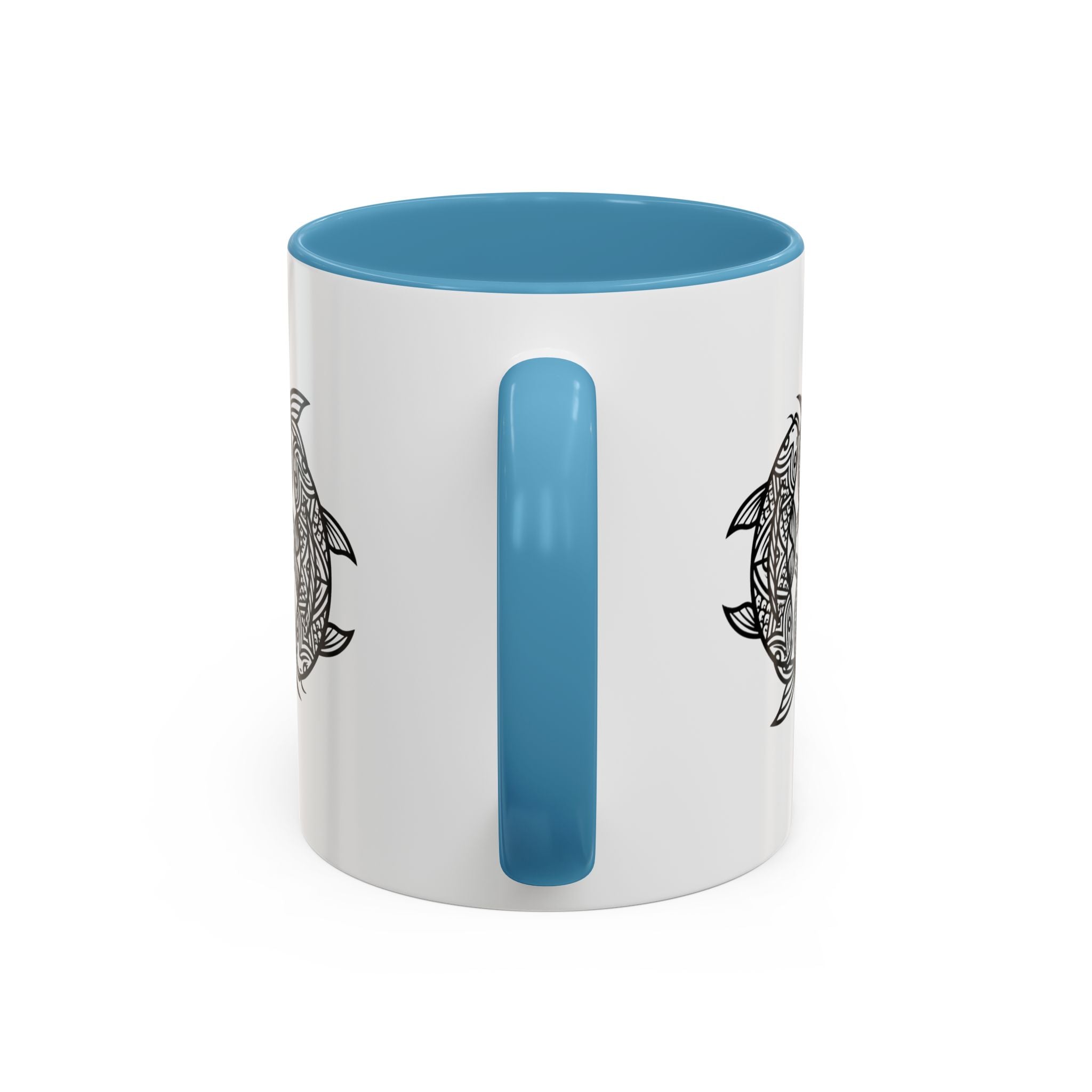 Celtic Knot Dolphin Coffee Mug — Black Accent Ceramic Mug