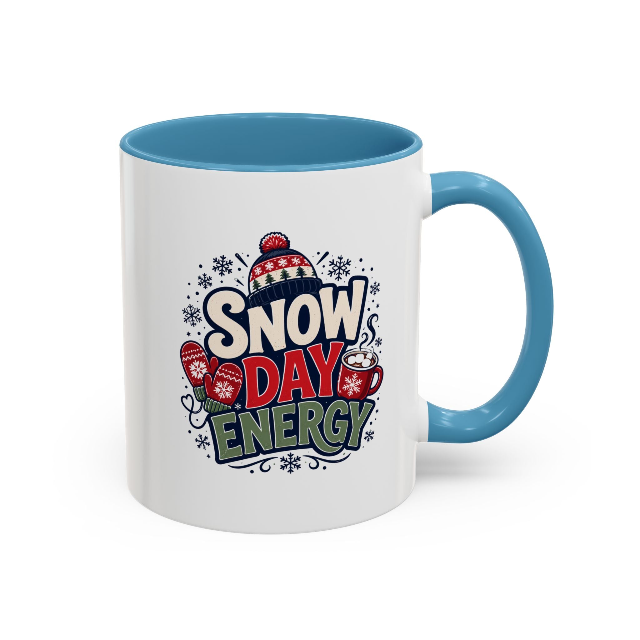 Snow Day Energy Coffee Mug — Winter Hot Cocoa Holiday Drinkware