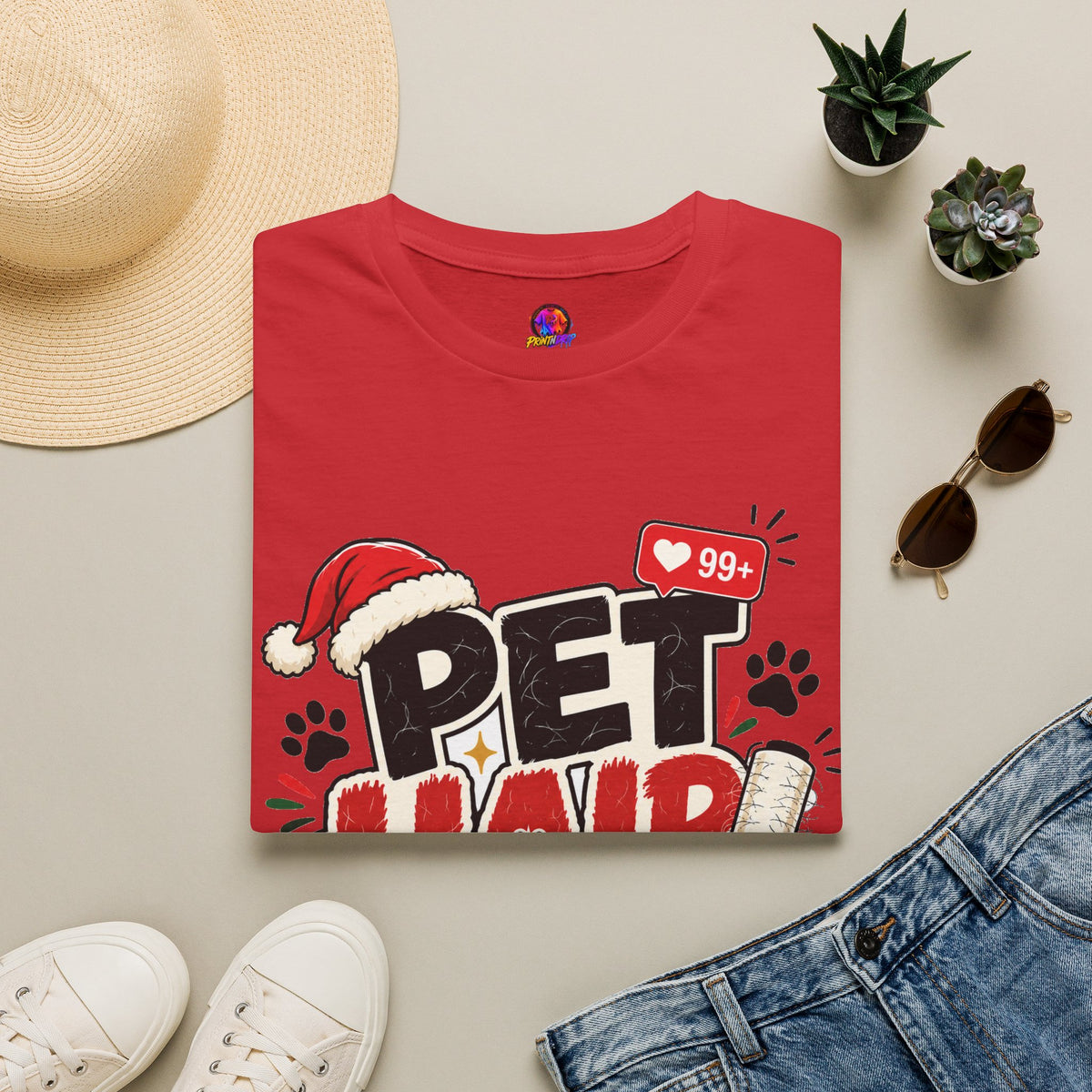 Pet Hair Holiday Tee — Funny Christmas Shirt for Pet Lovers