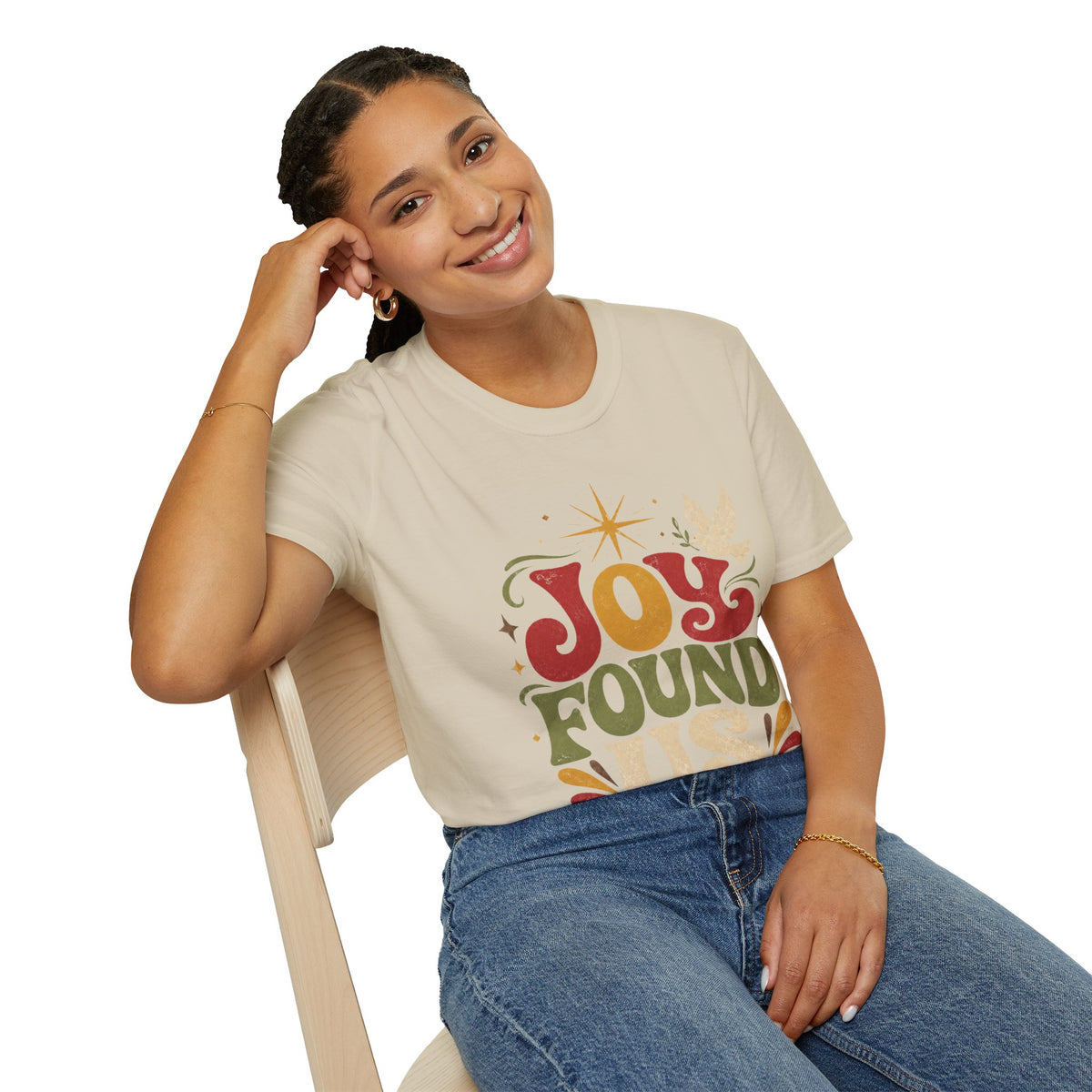 Joy Found Us T‑Shirt — Retro Christmas Holiday Graphic Tee