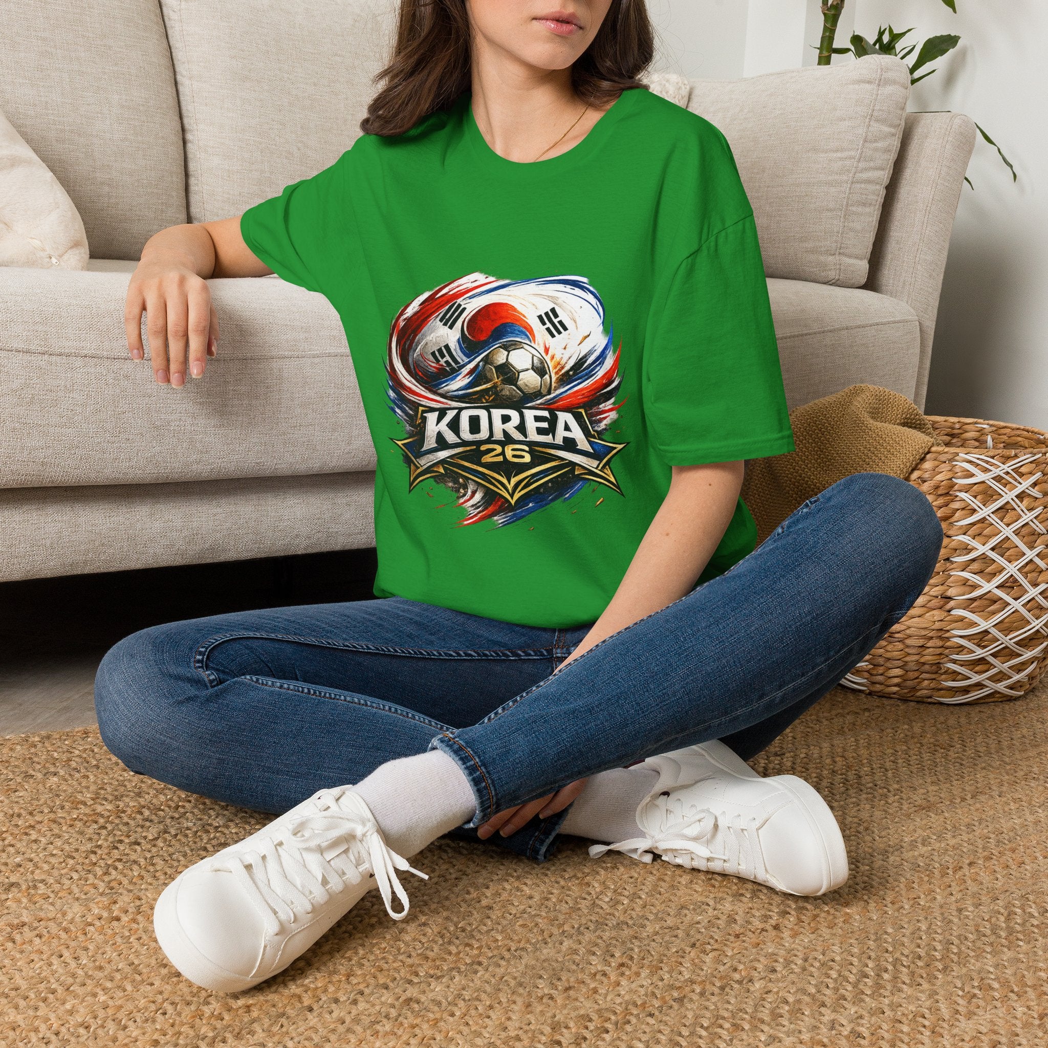 Korea Soccer T‑Shirt — Korea Football Crest Tee