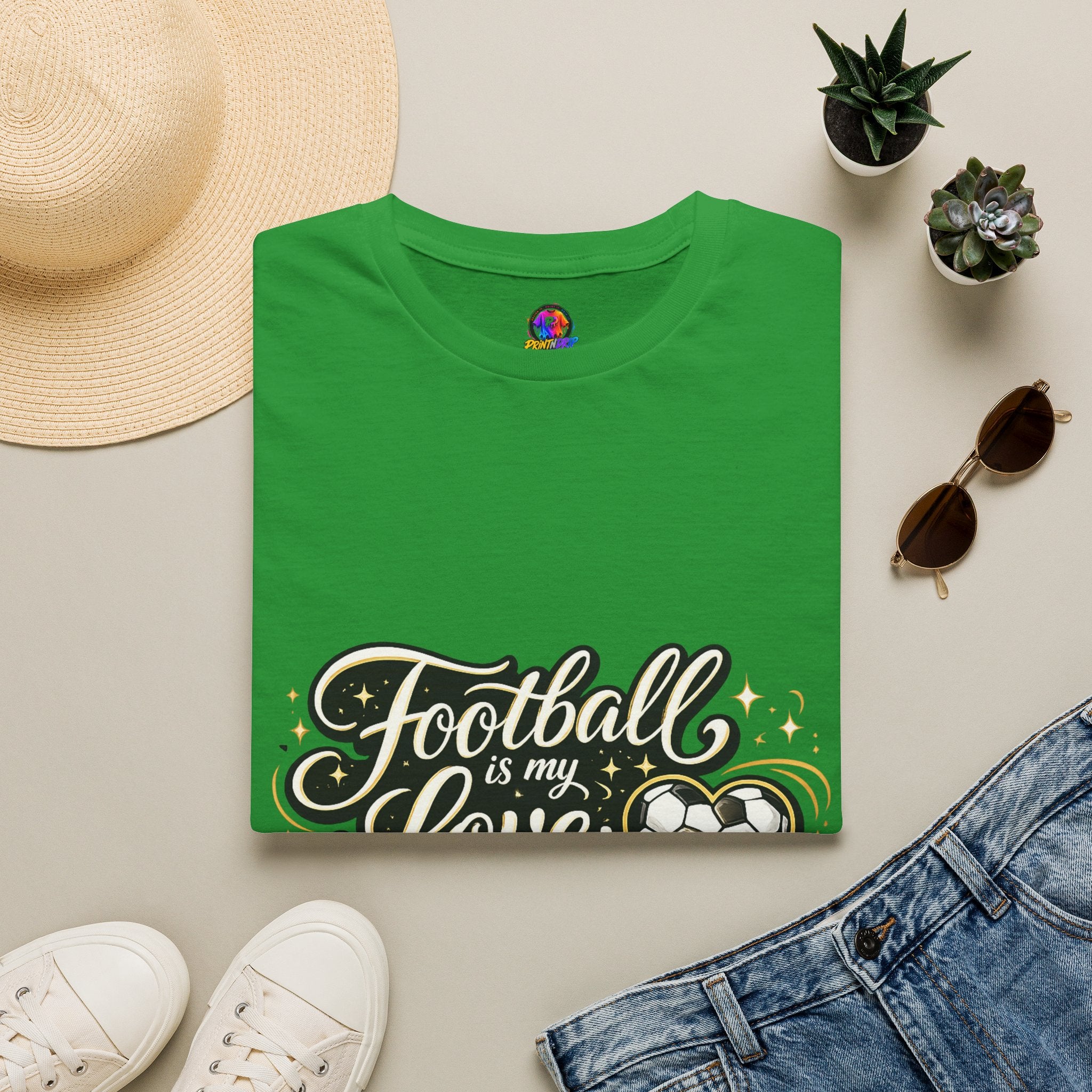 Women's/Unisex Soccer Fan Shirt Football Is My Love Language Tee —