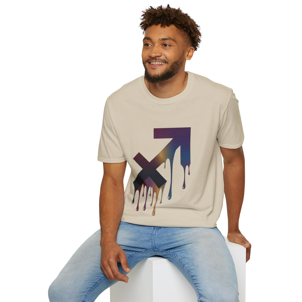Sagittarius Drip T-Shirt — Gradient Astrological Arrow Tee