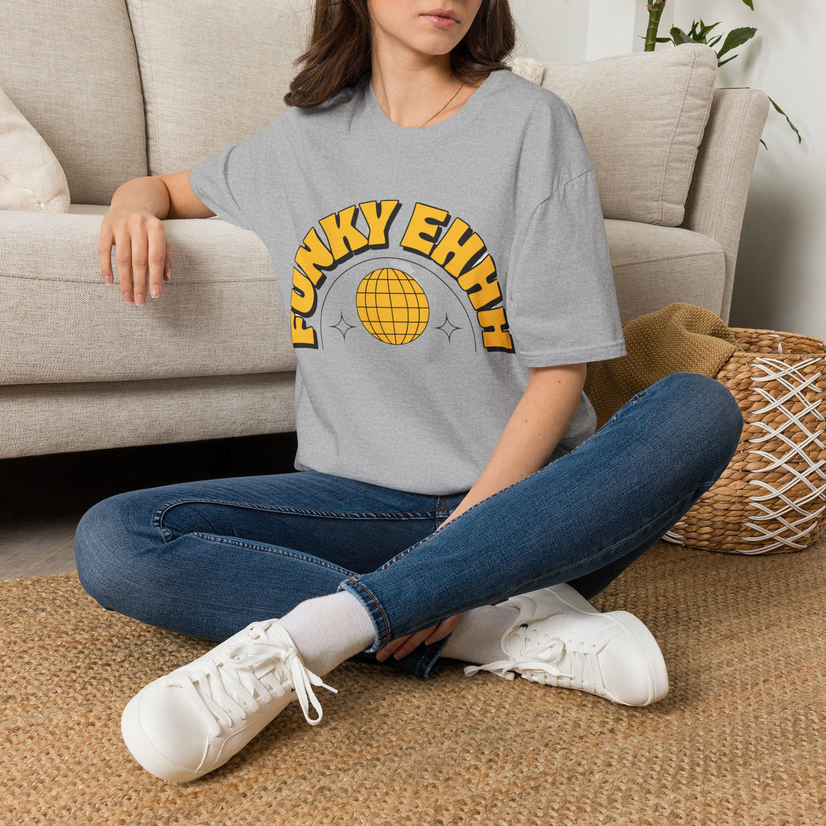 Funky Ehhh T-Shirt — Retro Yellow Disco Graphic Tee - Trending Now - August 2026