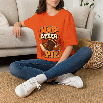 Nap After Pie T-Shirt — Funny Thanksgiving Turkey Tee
