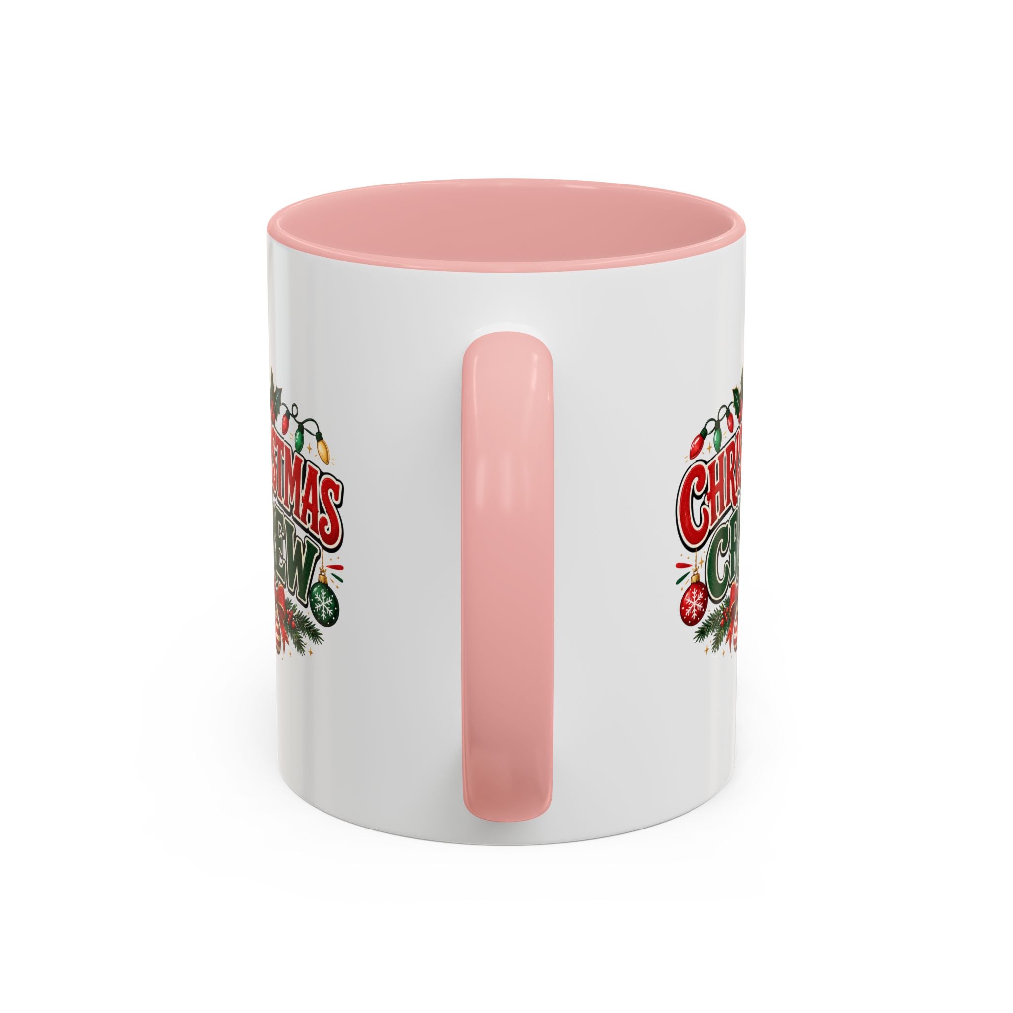 Christmas Crew Accent Coffee Mug - Festive Holiday Tea & Coffee Cup