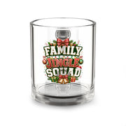 Christmas Glass Mug 10 oz Glass Mug — Family Jingle Squad Christmas Coffee Mug (10 oz)