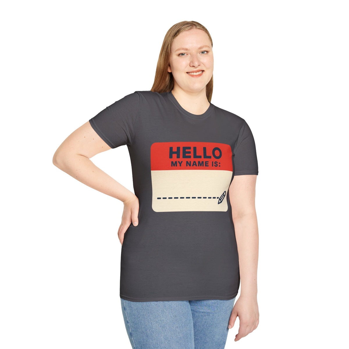 Hello My Name Is Name Tag T-Shirt — Funny Novelty Graphic Tee - Trending Now - August 2026