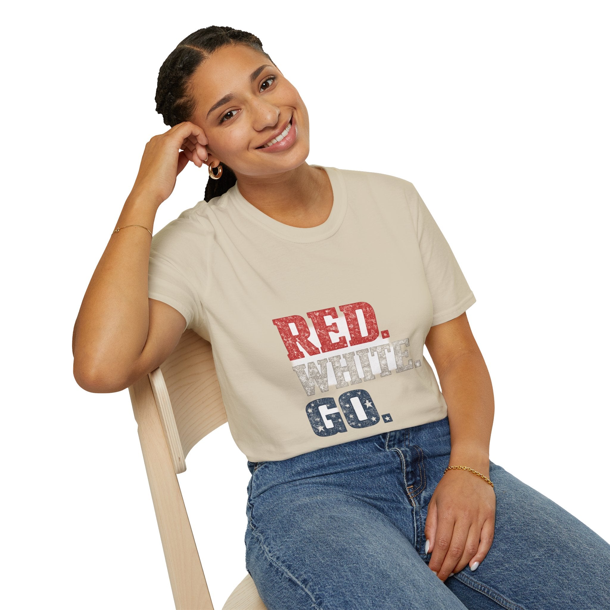USA Patriotic 'Red. White. Go.' T-Shirt — 4th of July Independence Day Tee