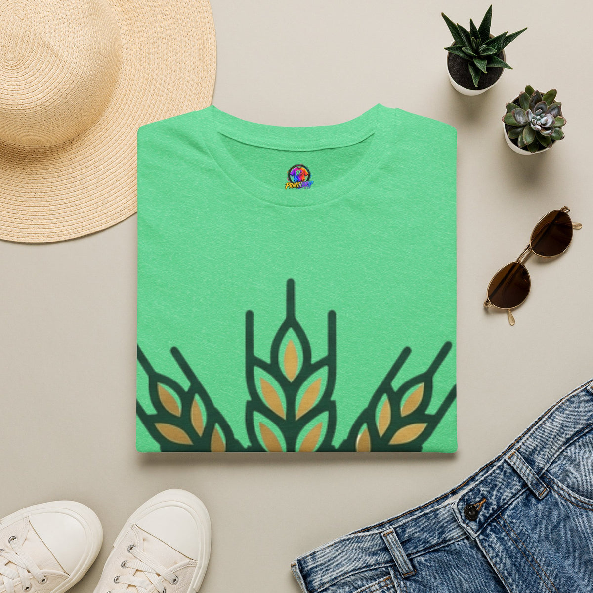 Thanksgiving T-shirt Wheat Field Graphic T-Shirt — Rustic Harvest Farmwear