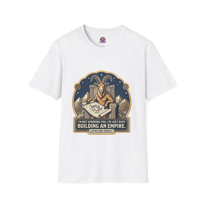 Capricorn Zodiac T-Shirt — "Building an Empire" Goat Horoscope Tee