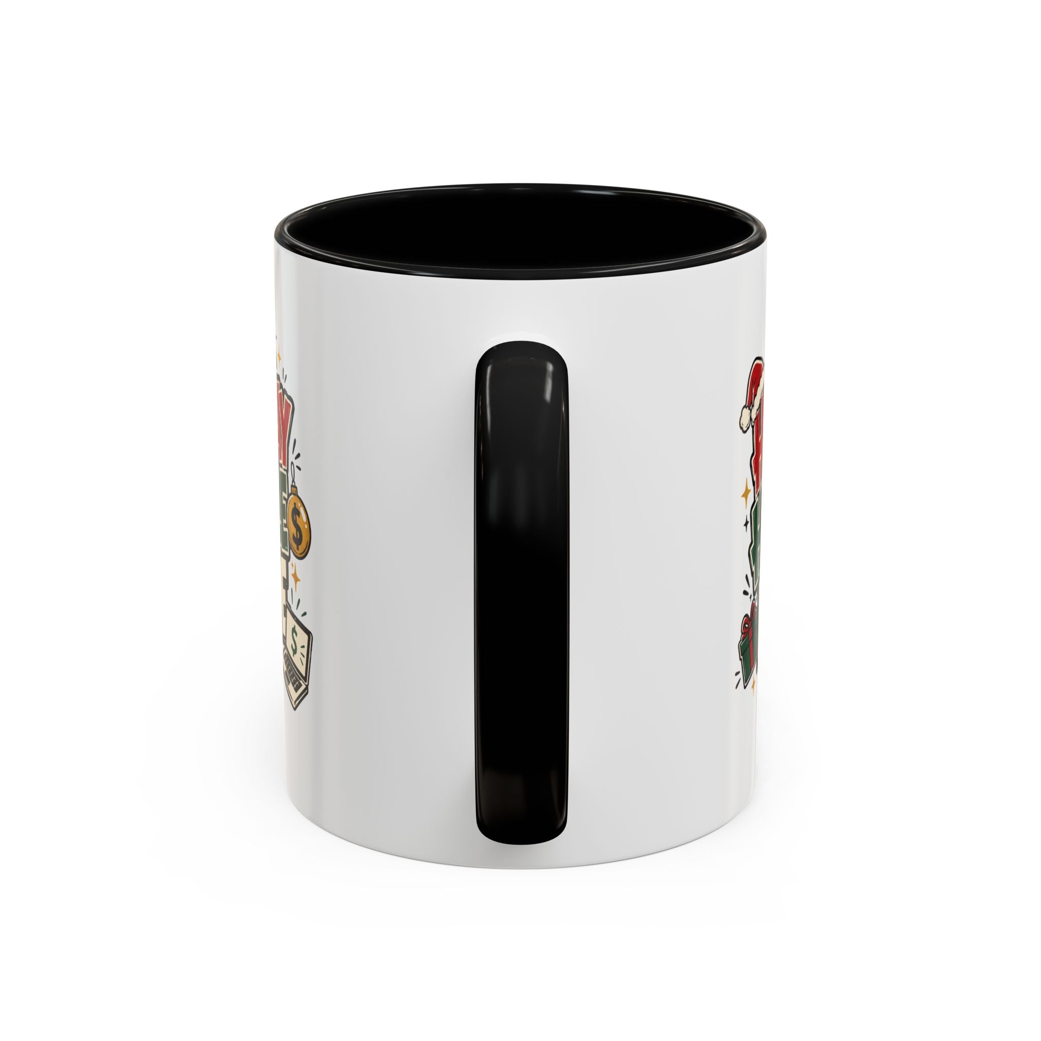 Modern Day Christmas Holiday Hustle Mode Coffee Mug — Festive Christmas Work Grind 11/15oz Accent Mug
