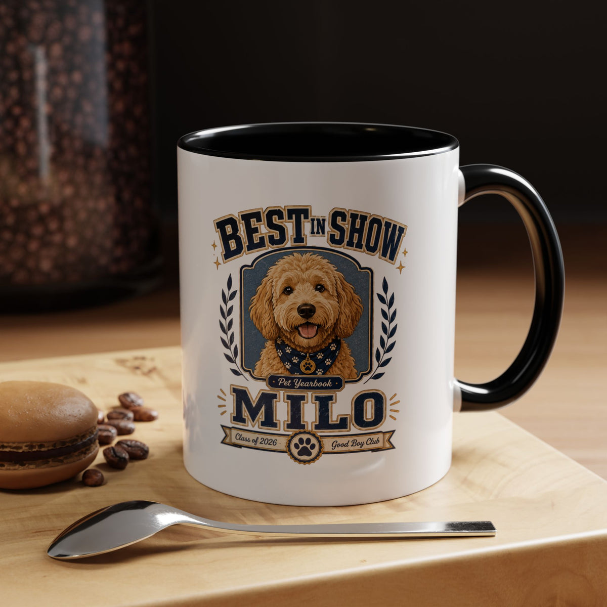 Milo Bailey Dog Dad Mom Best in Show Milo Coffee Mug — Personalized Dog Lover Accent Mug