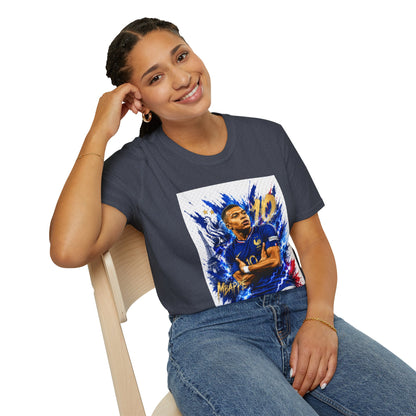 France Mbappé Soccer T-Shirt — #10 Blue Action Portrait Tee
