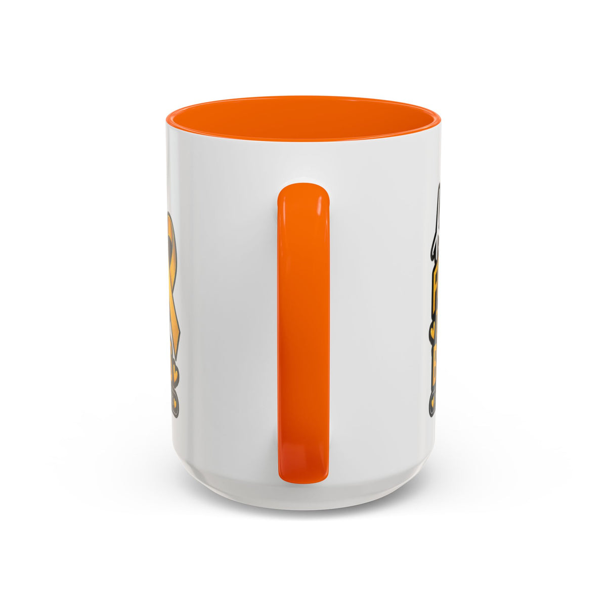 Childhood Cancer Awareness Accent Coffee Mug - "Kids Fight the Toughest Battles" (11/15oz)