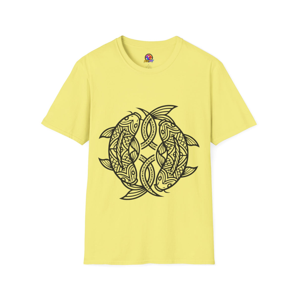 Pisces Zodiac Koi Fish Mandala T-Shirt — Intricate Zen koi Circle Design