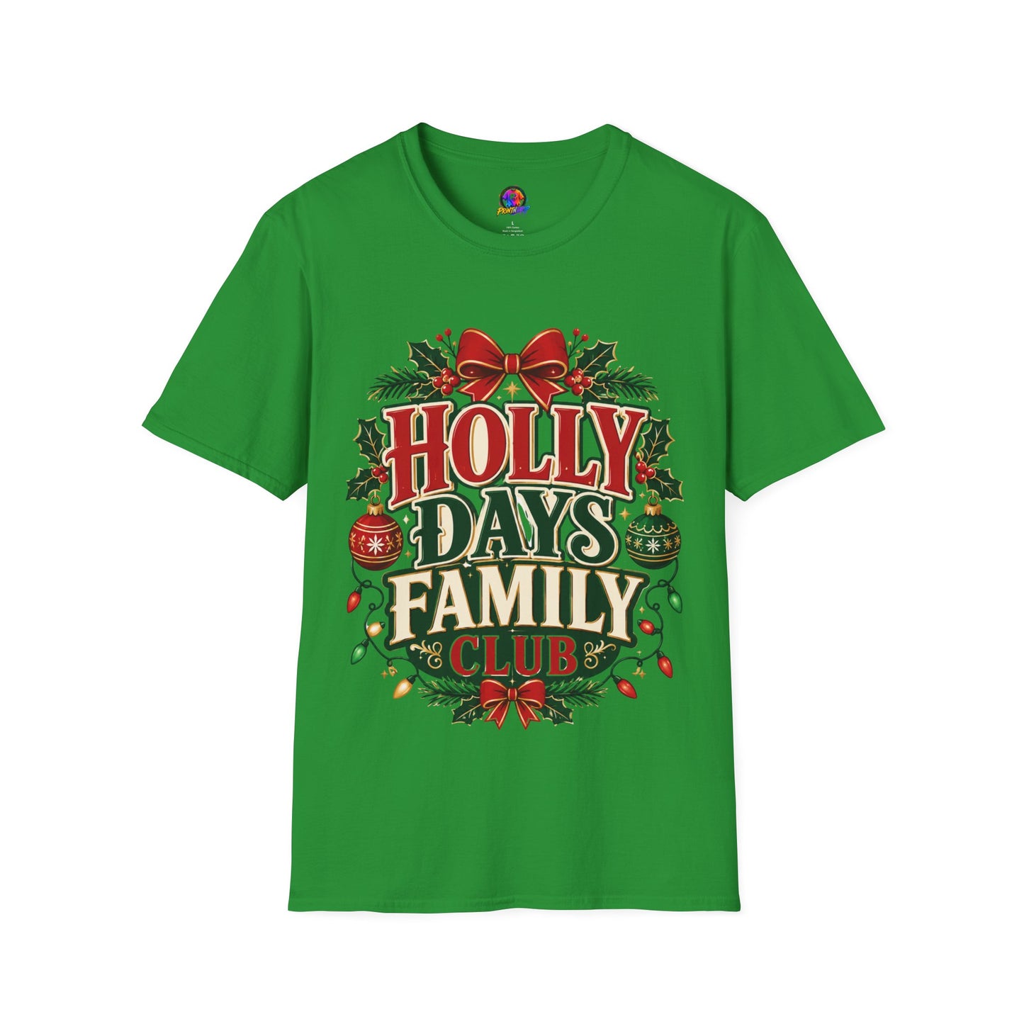Holly Days Family Club T‑Shirt — Festive Christmas Holiday Tee